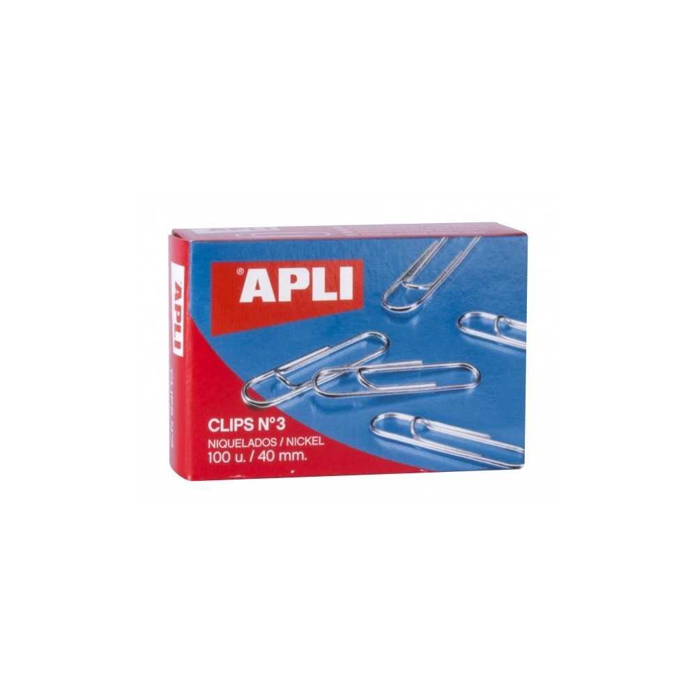 Caja de Clips Niquelados Nº 3 40 mm Apli 11712