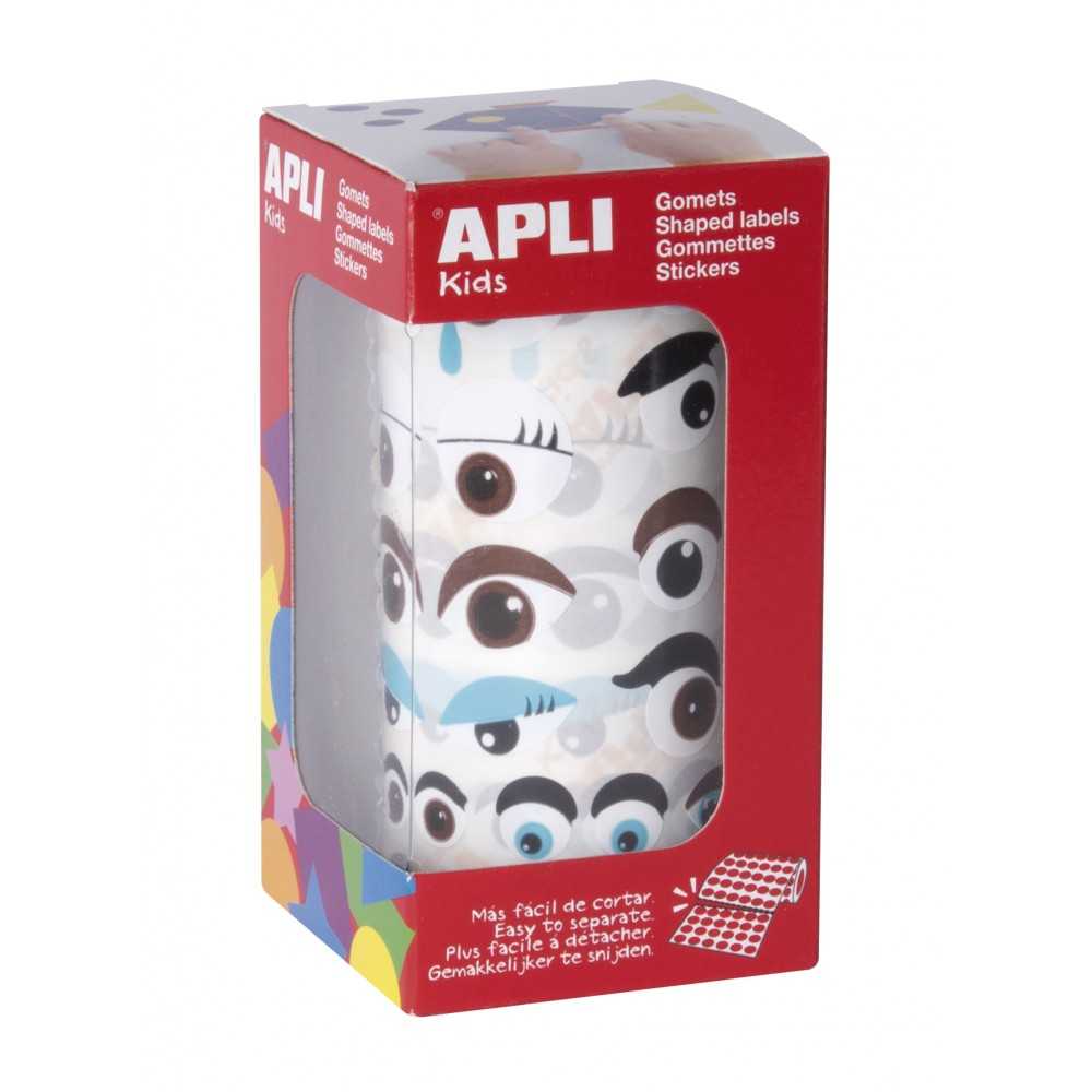 Apli 17613 Rollo Gomets Forma Ojos Multicolor