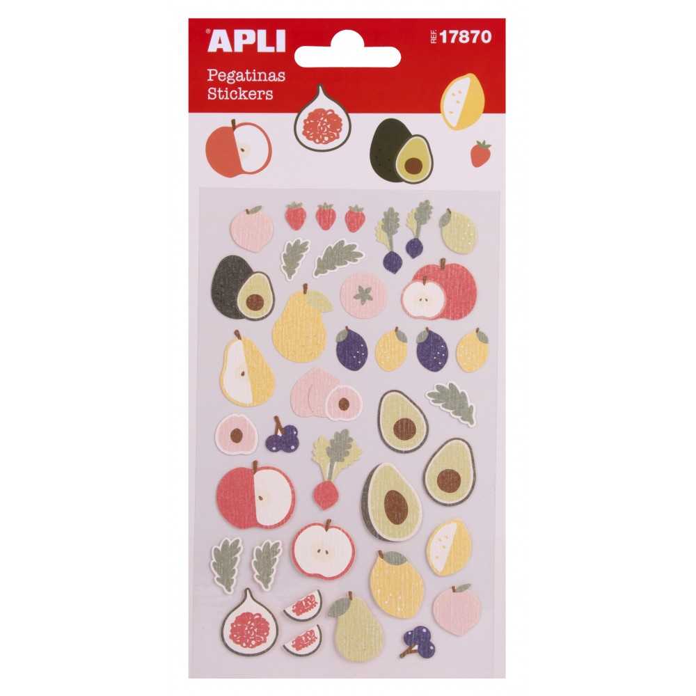 Apli 17870 Bolsa Pegatinas Temática Frutas 1H