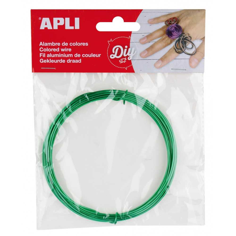 Alambre de Color Verde 1.5mmx5m Apli 14096 Compraetiquetas