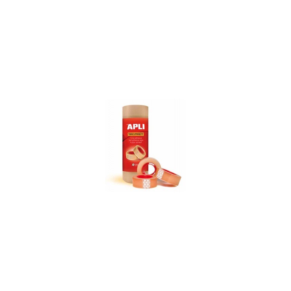 Torre de 8 Cintas Adhesivas Transparentes 19mm x 33m