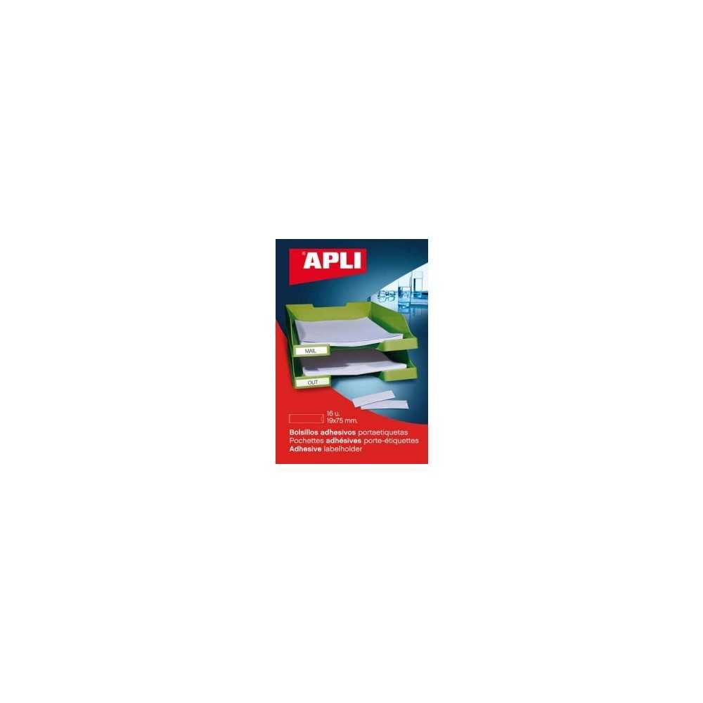 Bolsillos Autoadhesivos Porta Etiquetas 25x75 mm Apli 02616