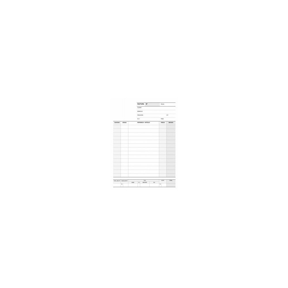 Talonarios Factura Castellano Duplicado 145x210 mm Apli 12701