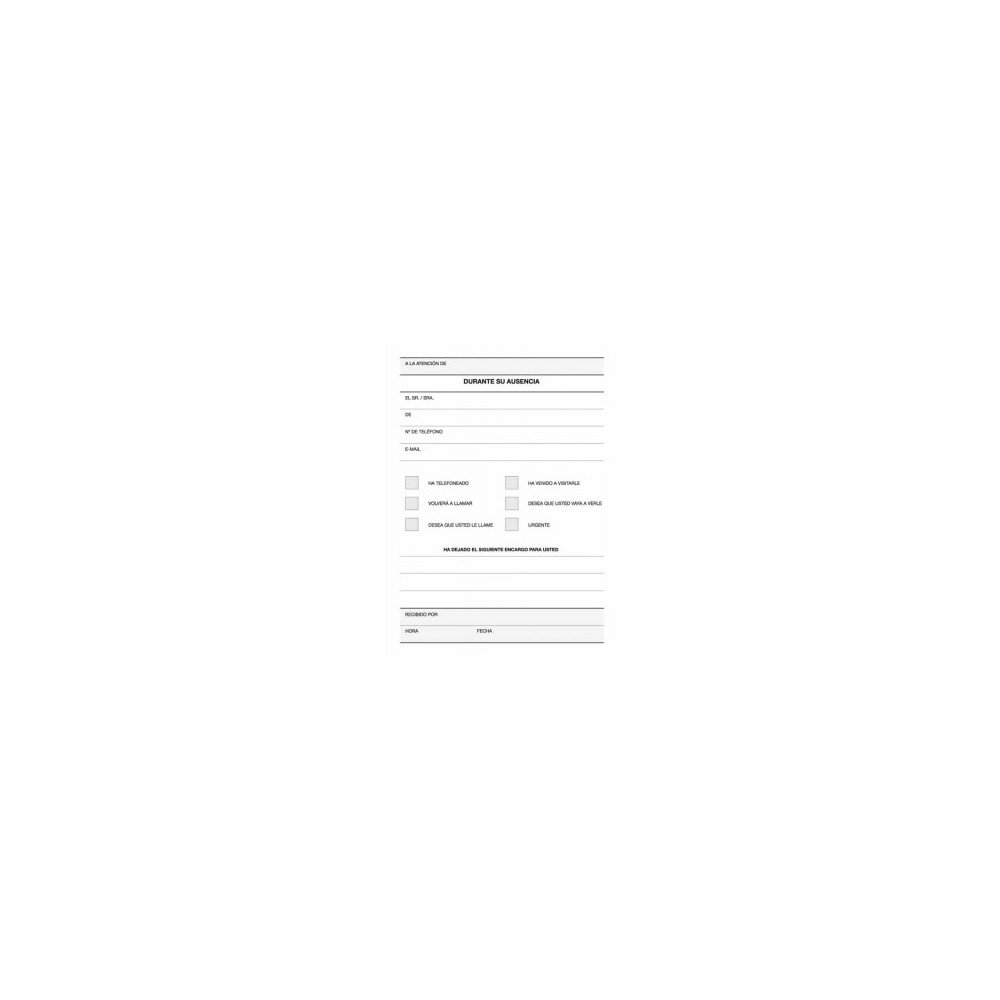 Talonario Registro de Llamadas Castellano 105x145 mm Apli 12720