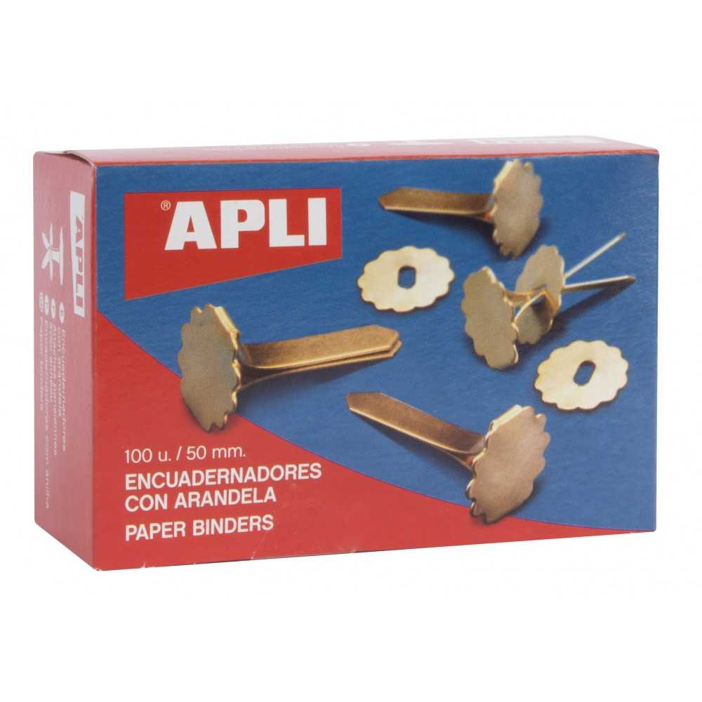 Encuadernadores Metálicos Con Arandela 50 mm Apli 12288