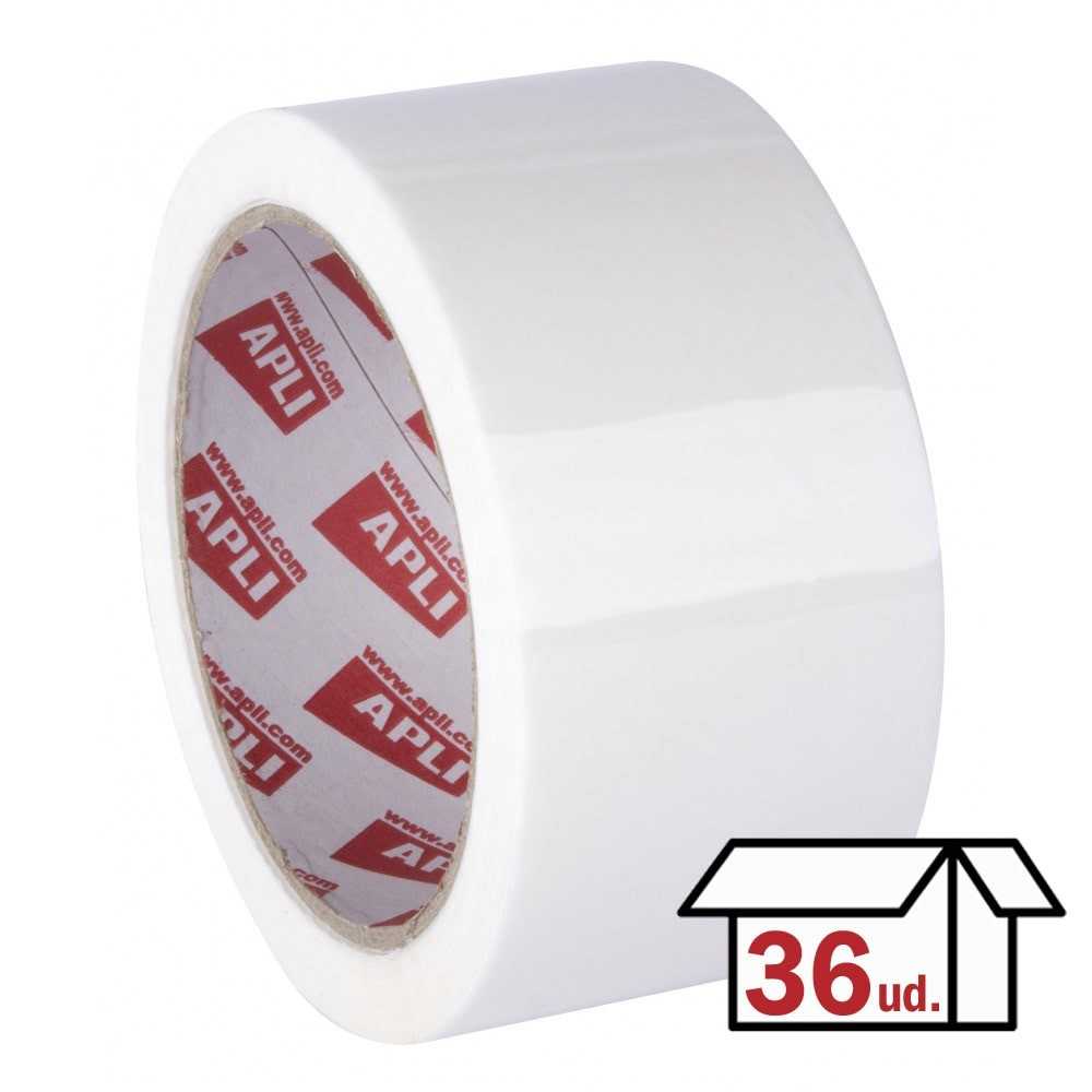 Rollo de Precinto Acrílico 48mm x 66m Blanco Apli 11702