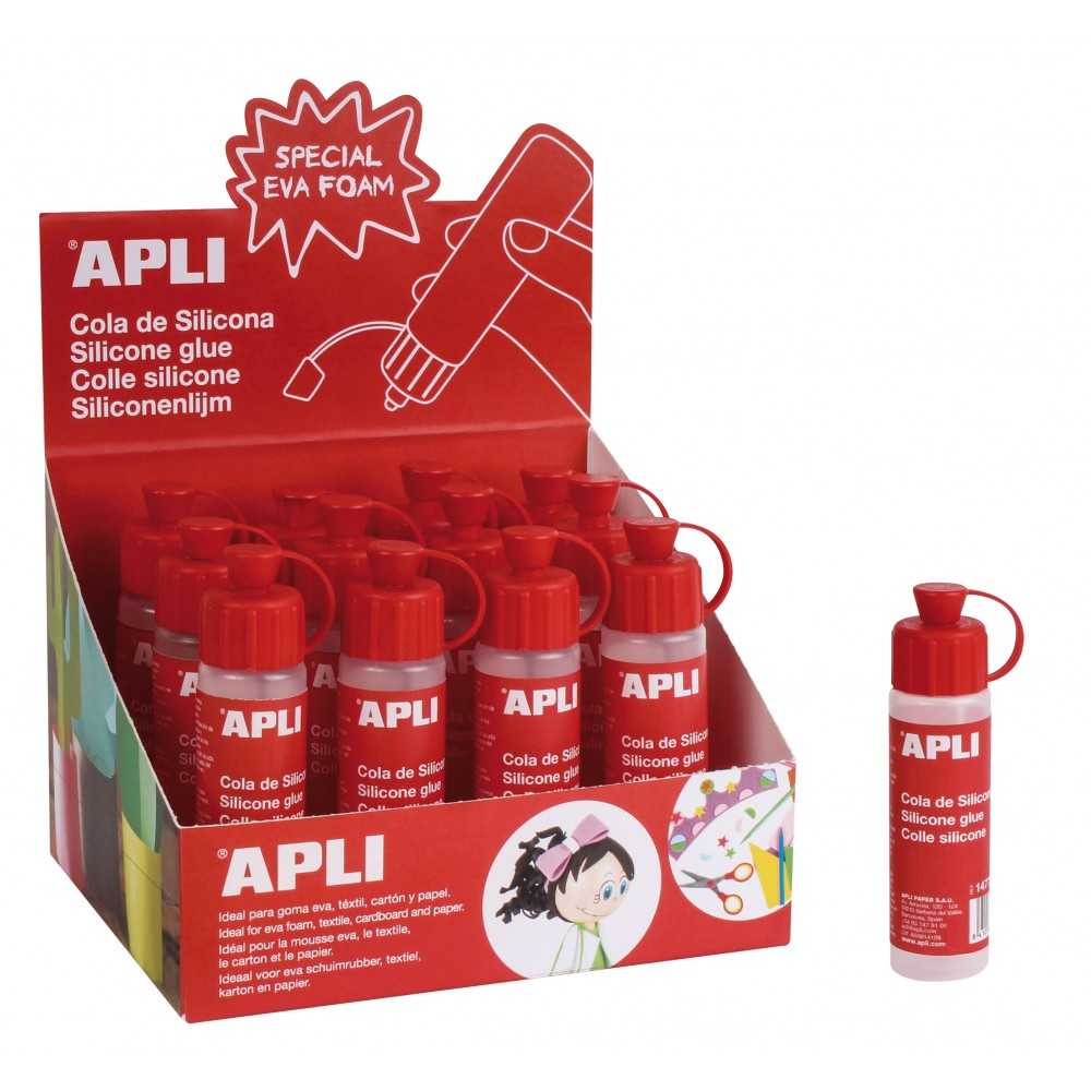 Caja 12 Botes Silicona Liquida de 25gr Apli 14772