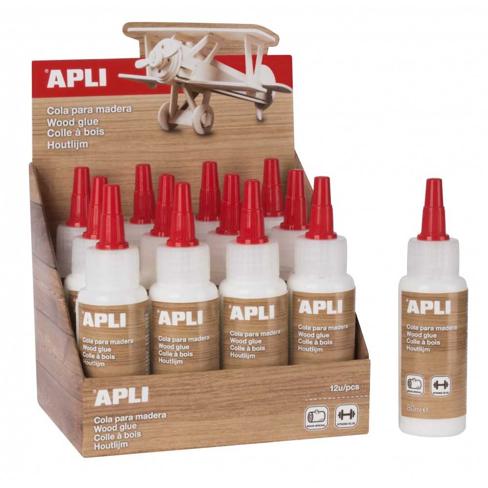 Caja Cola Para Madera 80 ml 12 Uds Apli 17374