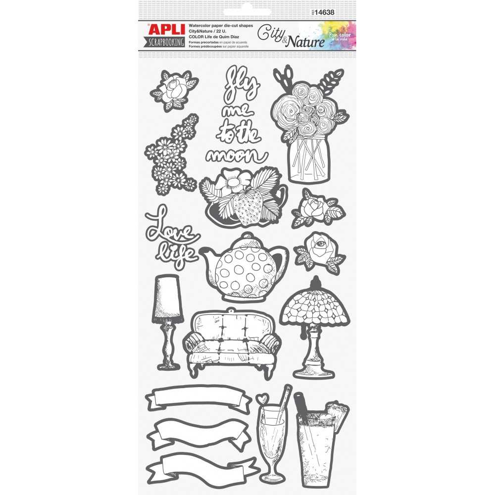 Bolsa Formas Precortadas Scrapbooking City&Nature APLI 14638