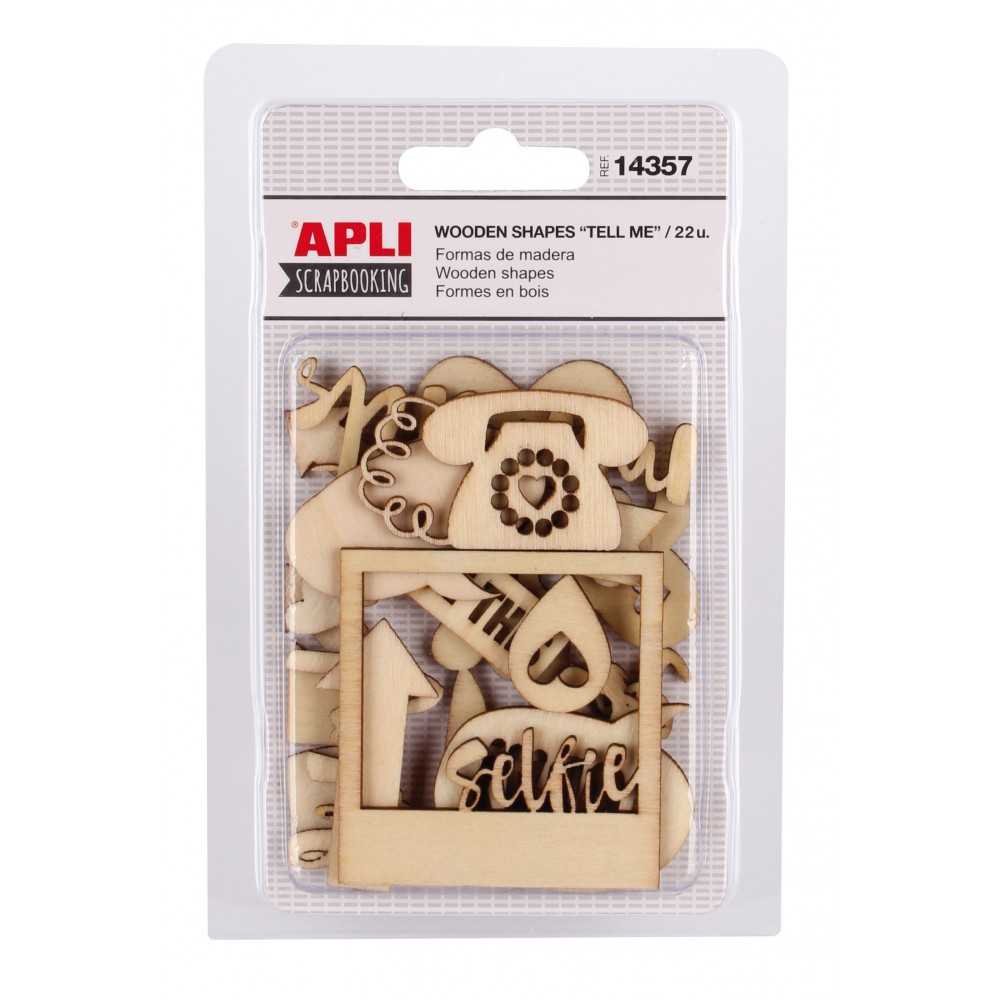 Formas de Madera Modelo Tell Me Scrapbooking APLI 14357