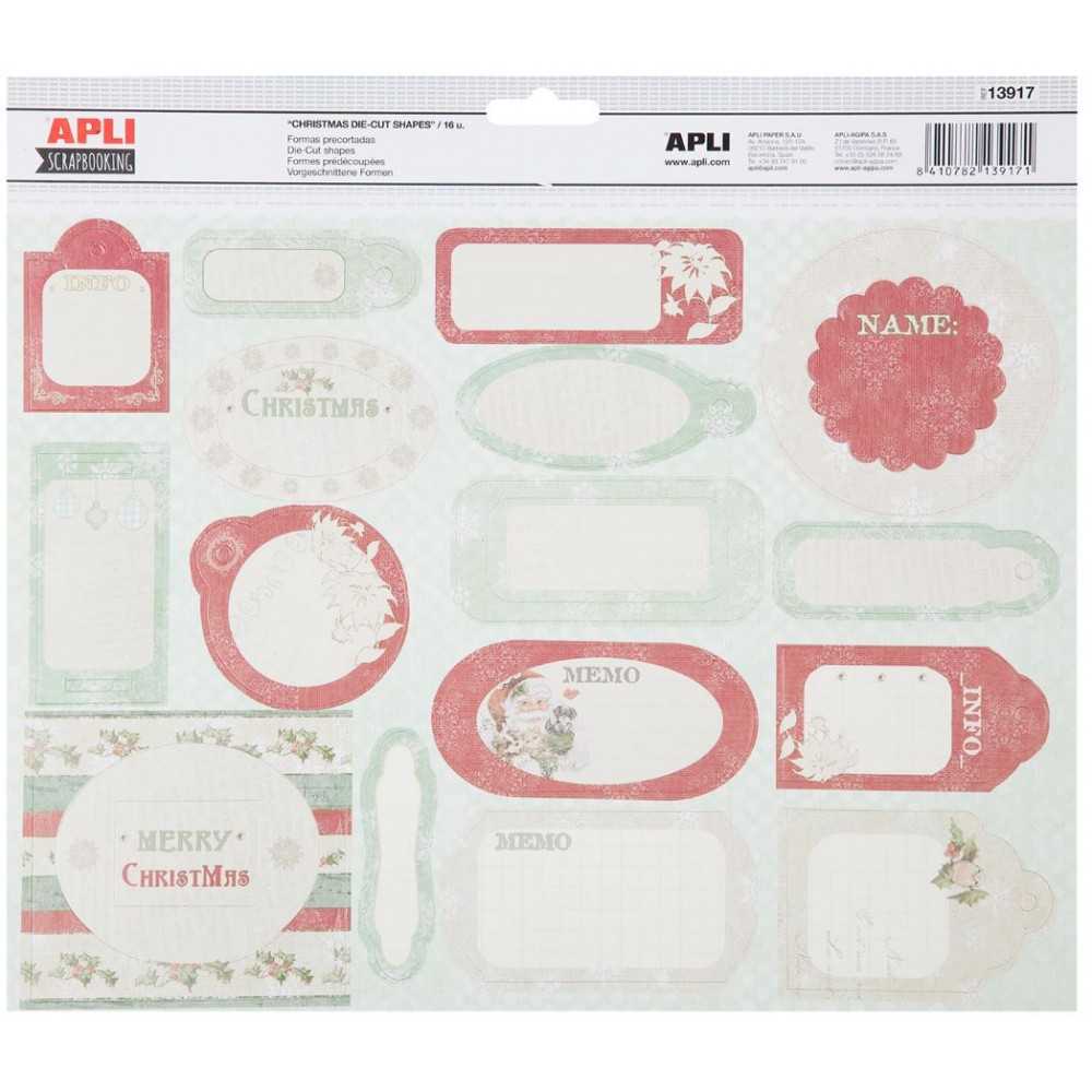 Formas Carton Precortadas Christmas Die-Cut Shapes Apli 13917
