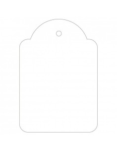 Con hilo blanco para colgar o atar e impresas en estampado azul con texto PLATA 1/ª LEY 500 Etiquetas PLATA 1/ª LEY colgantes con hilo blanco Realizadas en cartulina de 22 x 10 mm