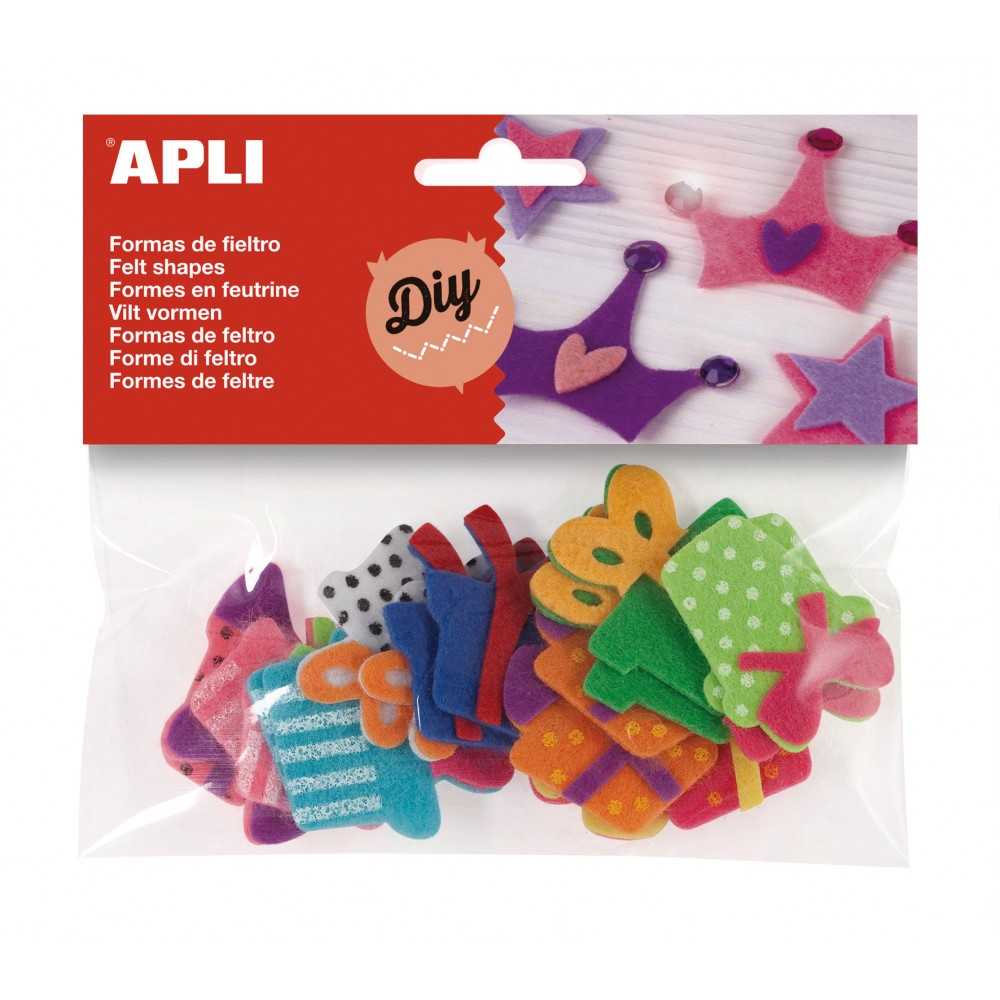 Formas de fieltro diseño regalos. Apli. 13784