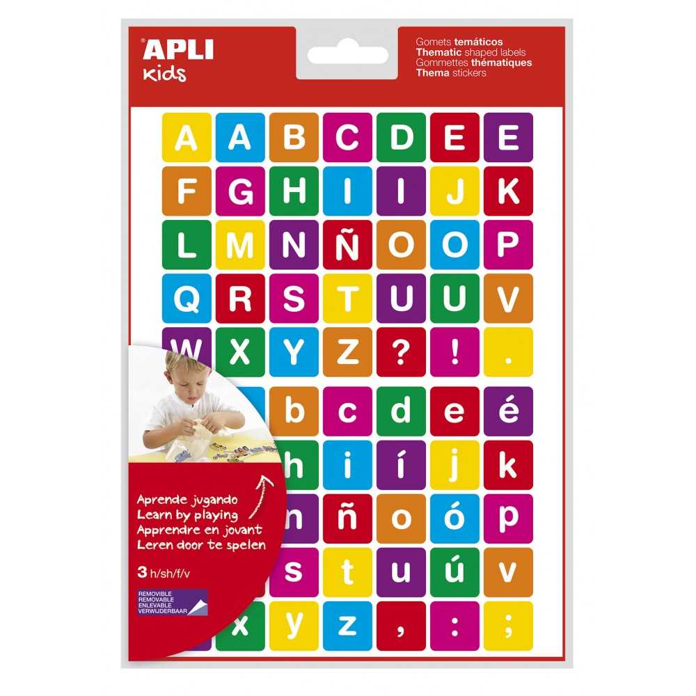 Apli 16726 Bolsa Gomets Temáticos Letras 3H