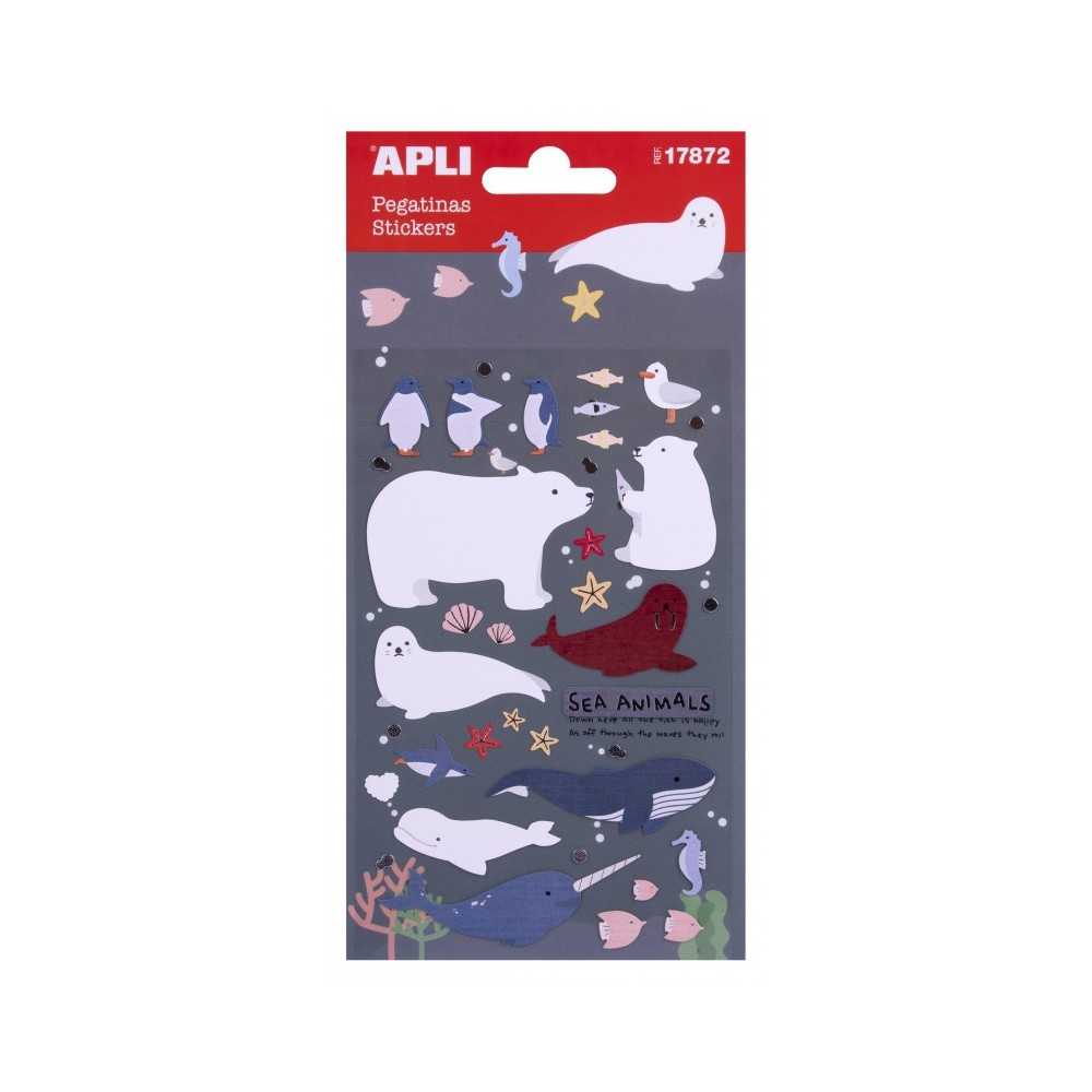 Apli 17872 Bolsa Pegatinas Animales Marinos 1H