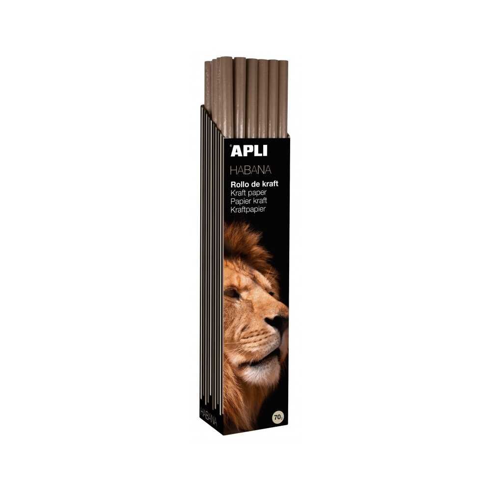 Rollo Papel Kraft Color Marrón 1 x 3 m Apli 13141 COMPRAETIQUETAS