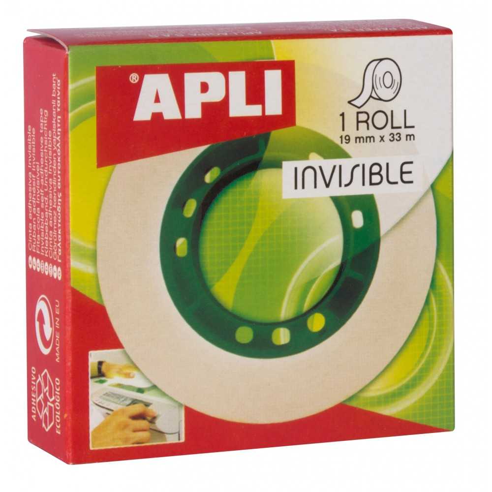 Rollo Cinta Adhesiva Invisible 19 mm x 33 m Apli 11036
