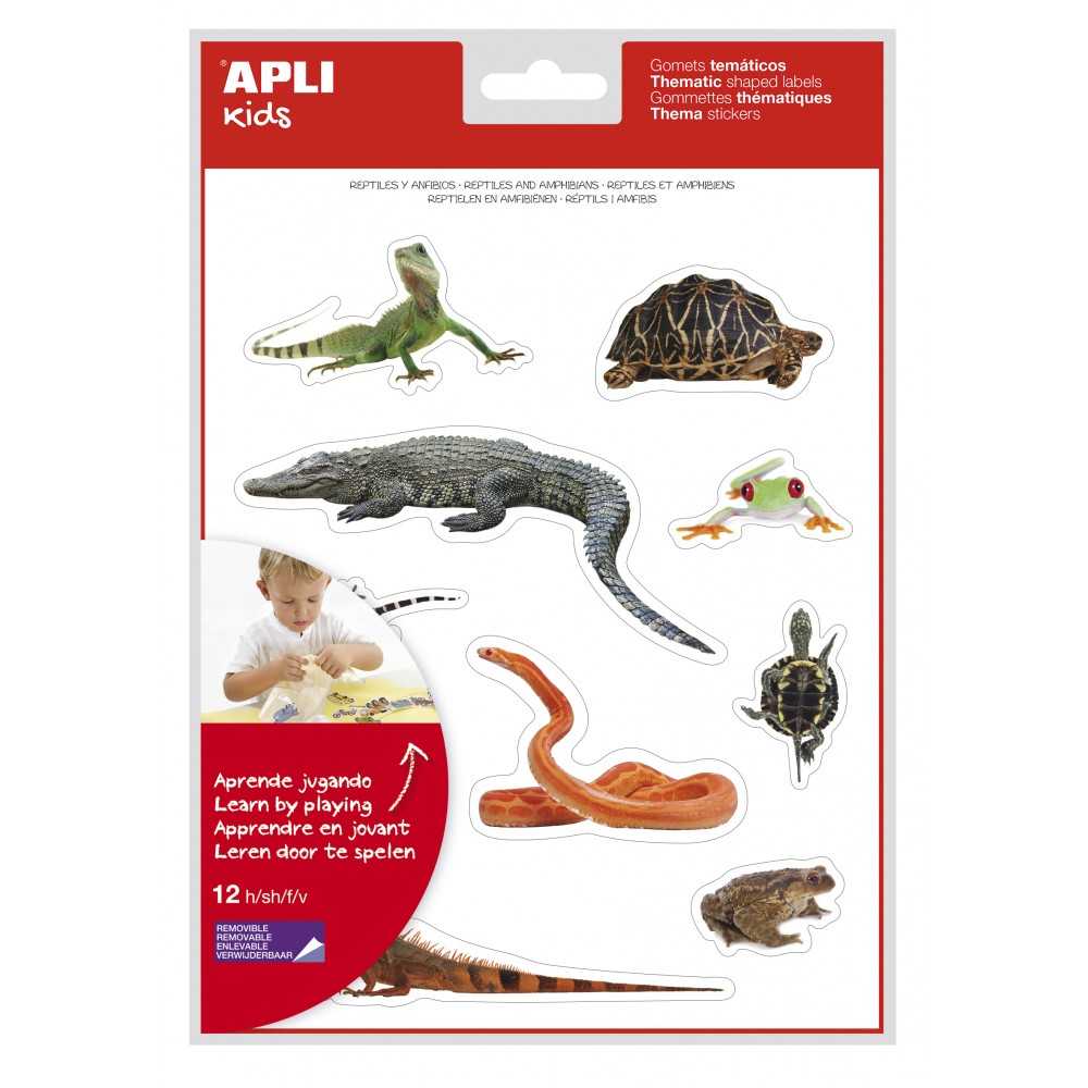 Apli 17633 Gomets Reptiles y Anfibios 12H