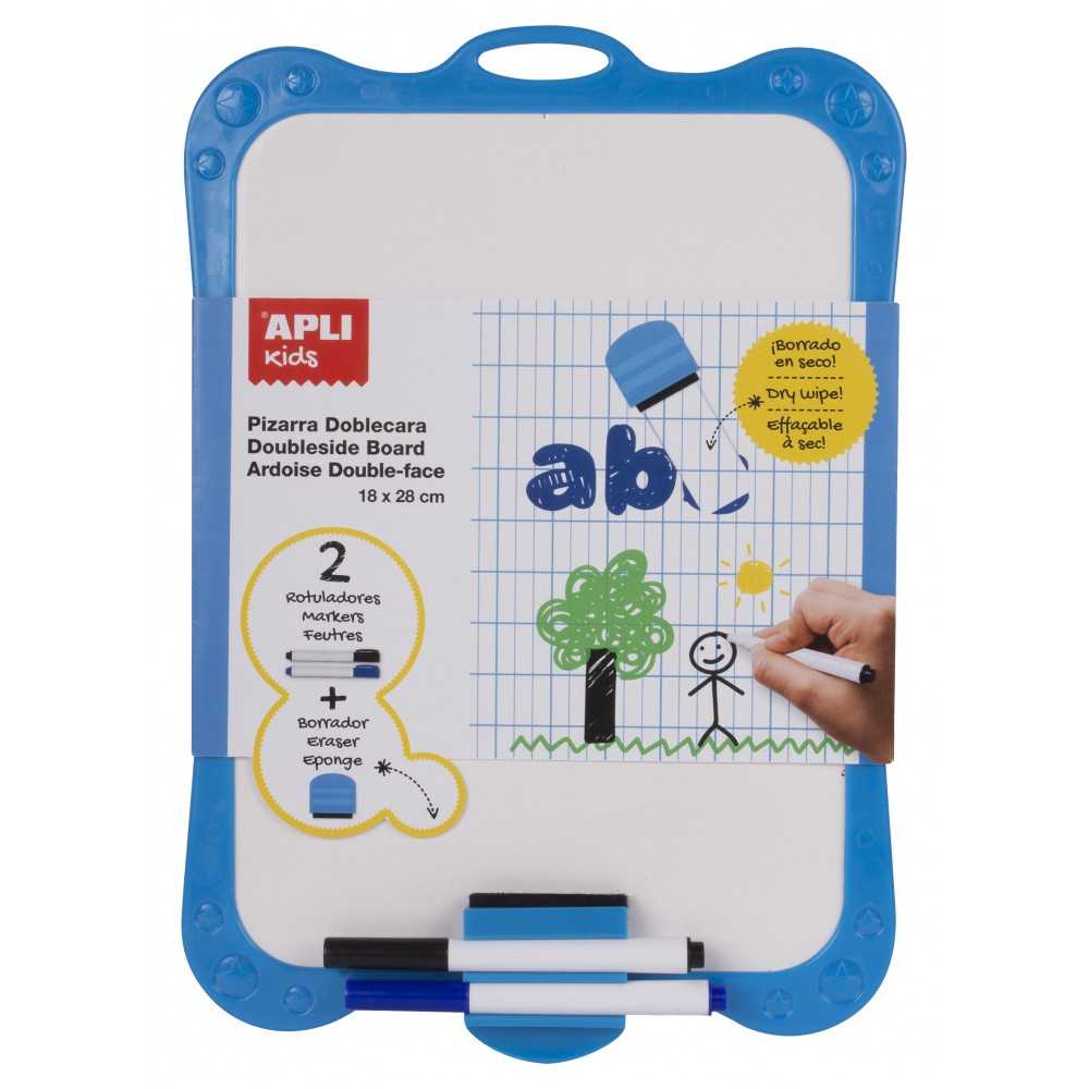 Pizarra Blanca Infantil Rígida Borrador+2 Rotuladores Apli 12916
