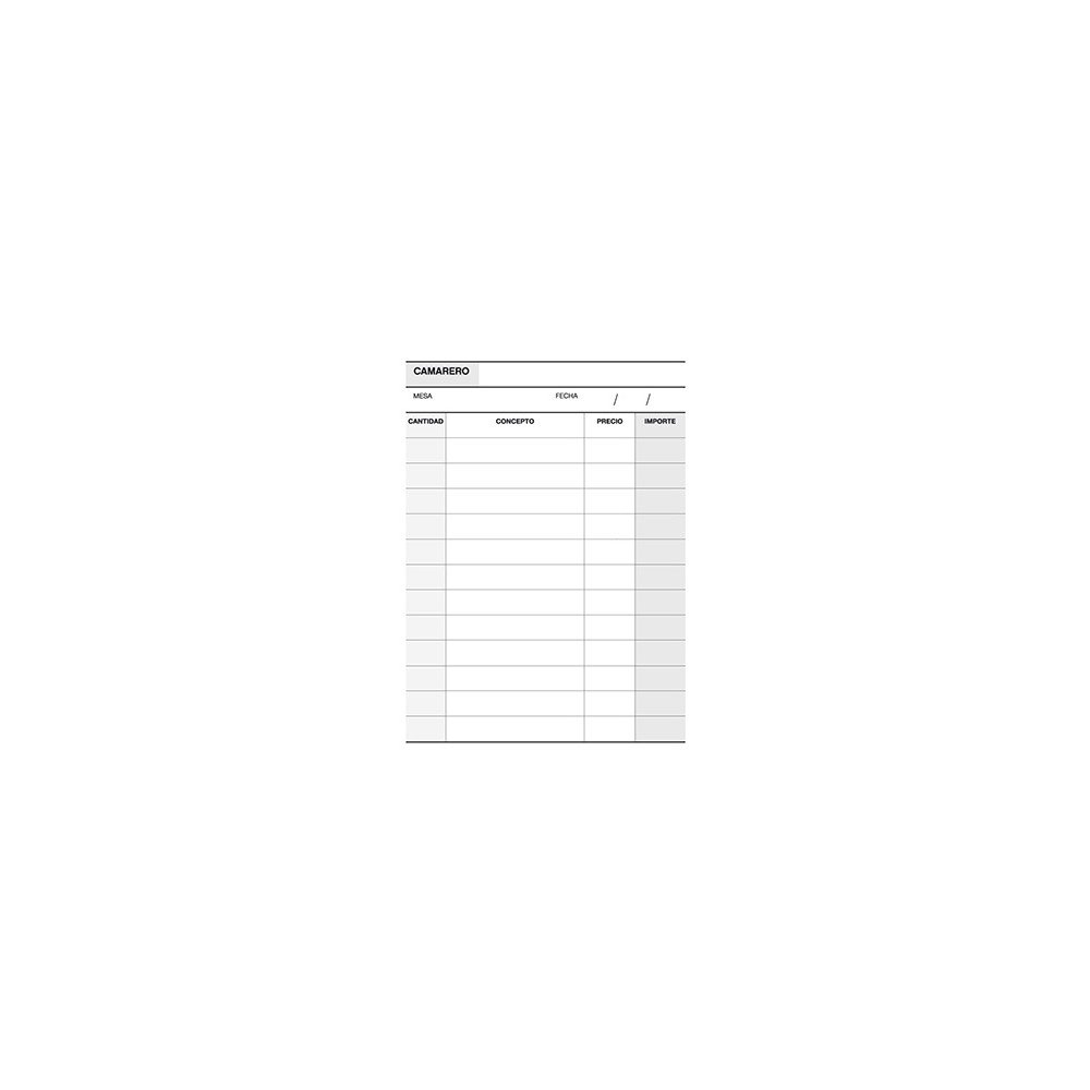 Talonario de Notas Camarero Duplicado 105x145 mm Apli 12688