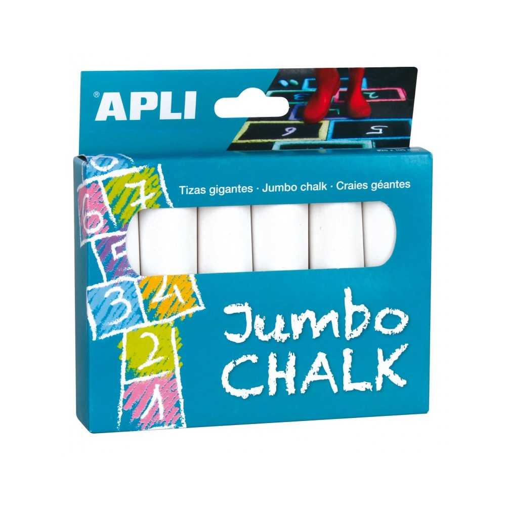 Tizas Jumbo Color Blanco Apli 14370