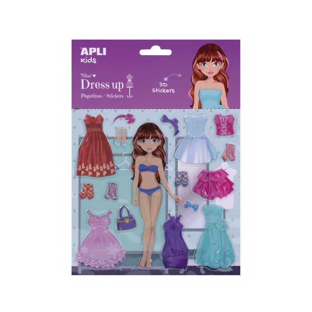 Pegatinas Modelo Nina 3D Dress Up 1H Apli 17612