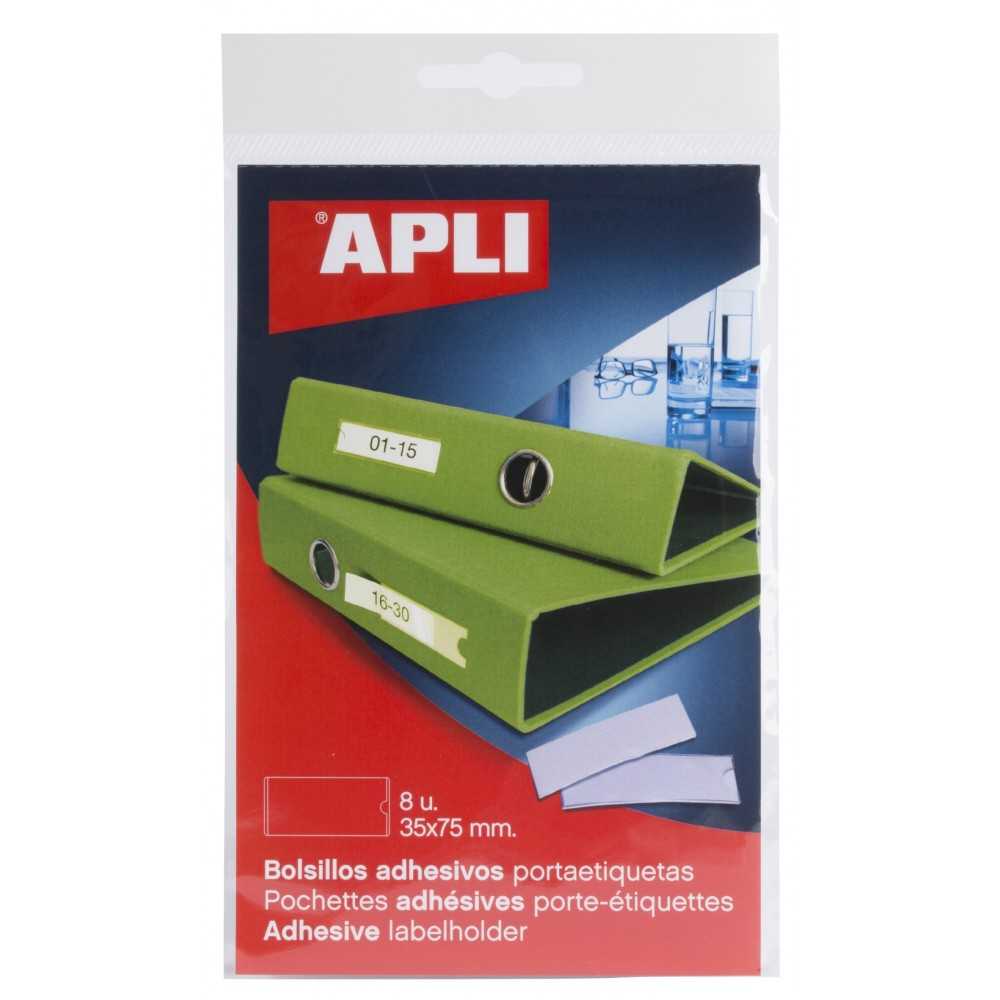 Bolsillos Autoadhesivos Porta Etiquetas 35x75 mm Apli 02617