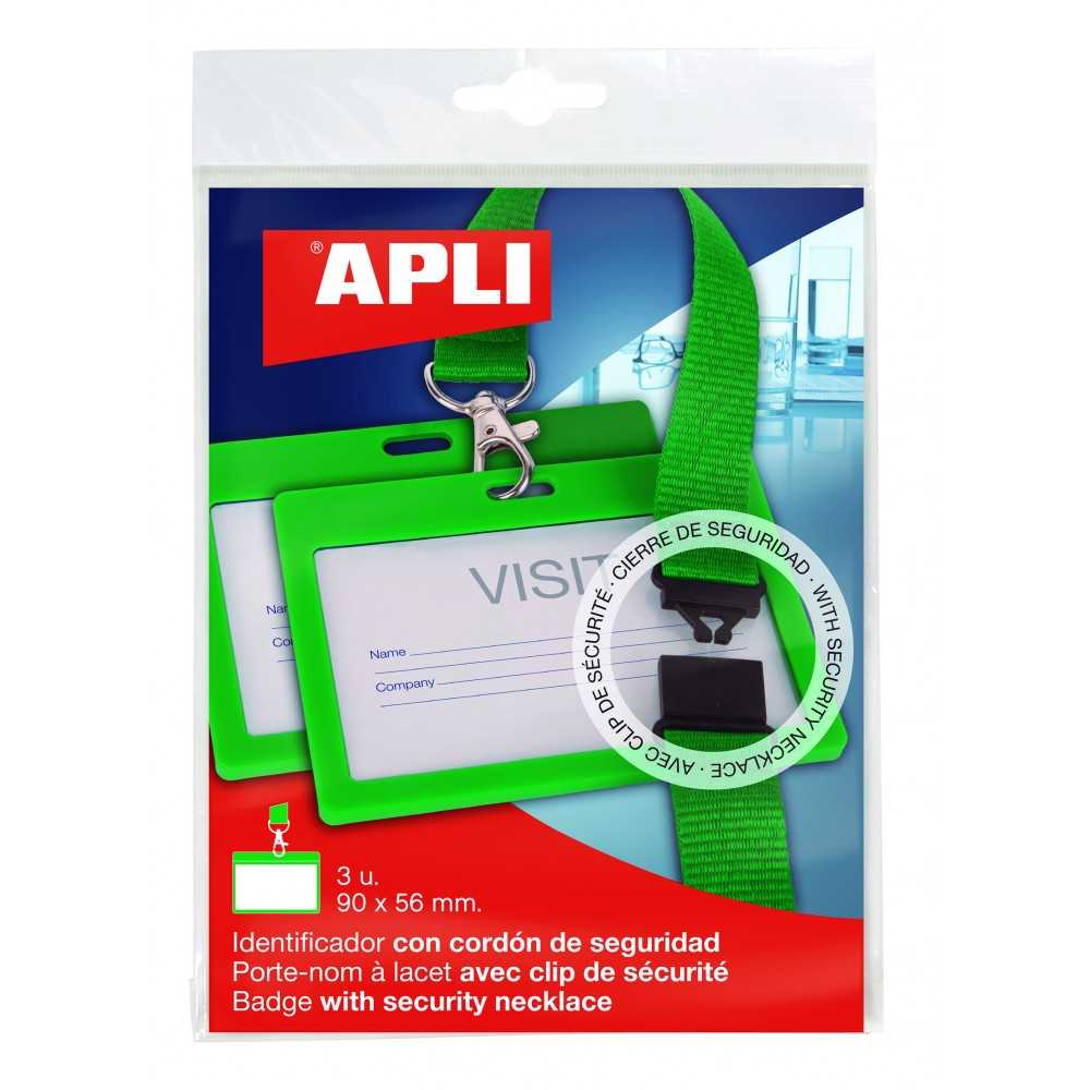 Identificadores Con Cordón Verde 102x75 mm 3 Uds Apli 17841