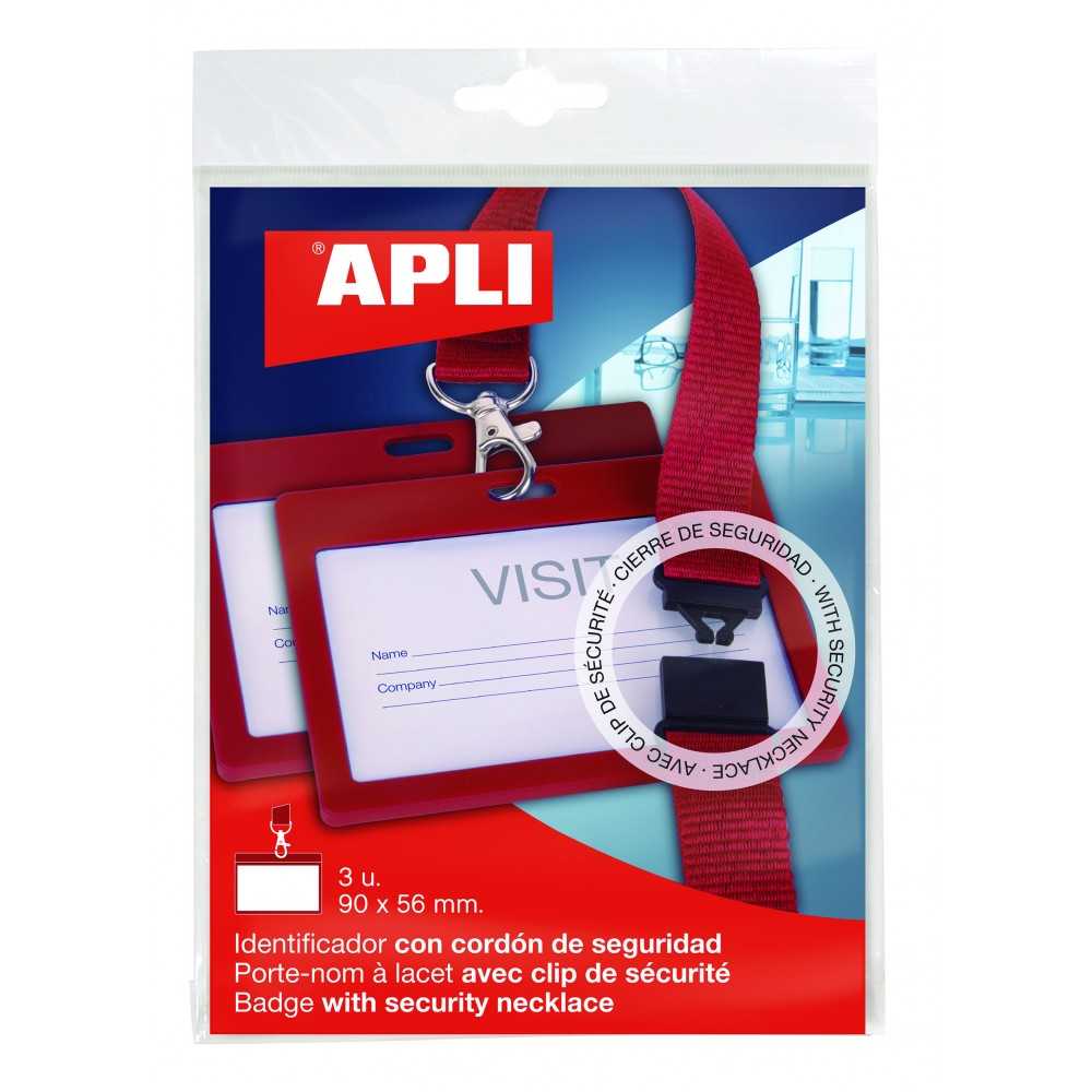 Identificadores Con Cordón Rojo 102x75 mm 3 Uds Apli 17842