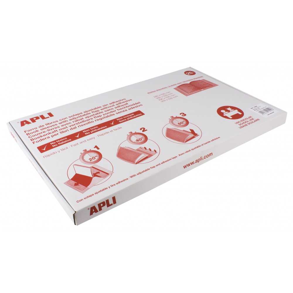 Caja 25 Fundas Forro Libros Autoajustables PVC 300mm