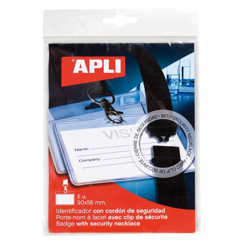 Identificadores Con Cordón Seguridad 90x56 mm 5 Uds Apli 11743