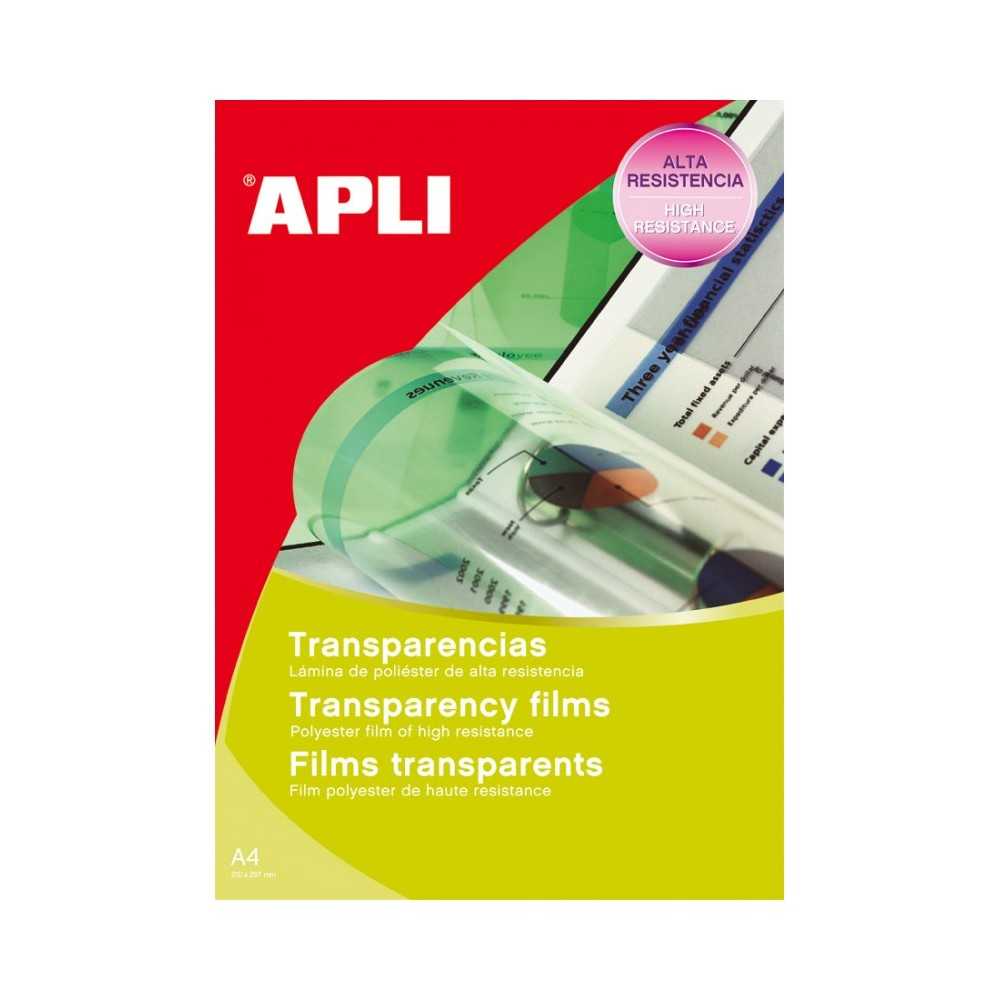 Transparencias de Escritura Manual Sin Banda 100 Hojas Apli 01080