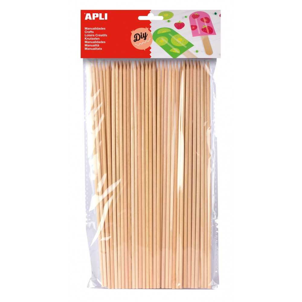 Pinchos de Madera Natural Con Punta 200x 3mm Apli 13483 Compraetiquetas