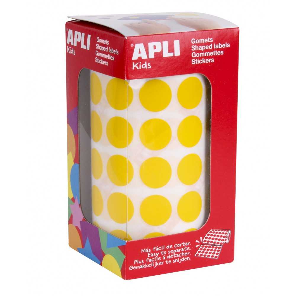 Apli 04855 Rollo Gomets Redondos Amarillos ø15 mm
