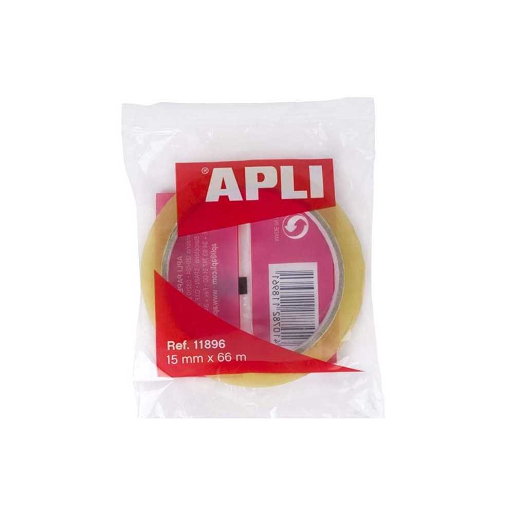 Cinta Adhesiva Transparente 15mm x 66m Apli 11896-1