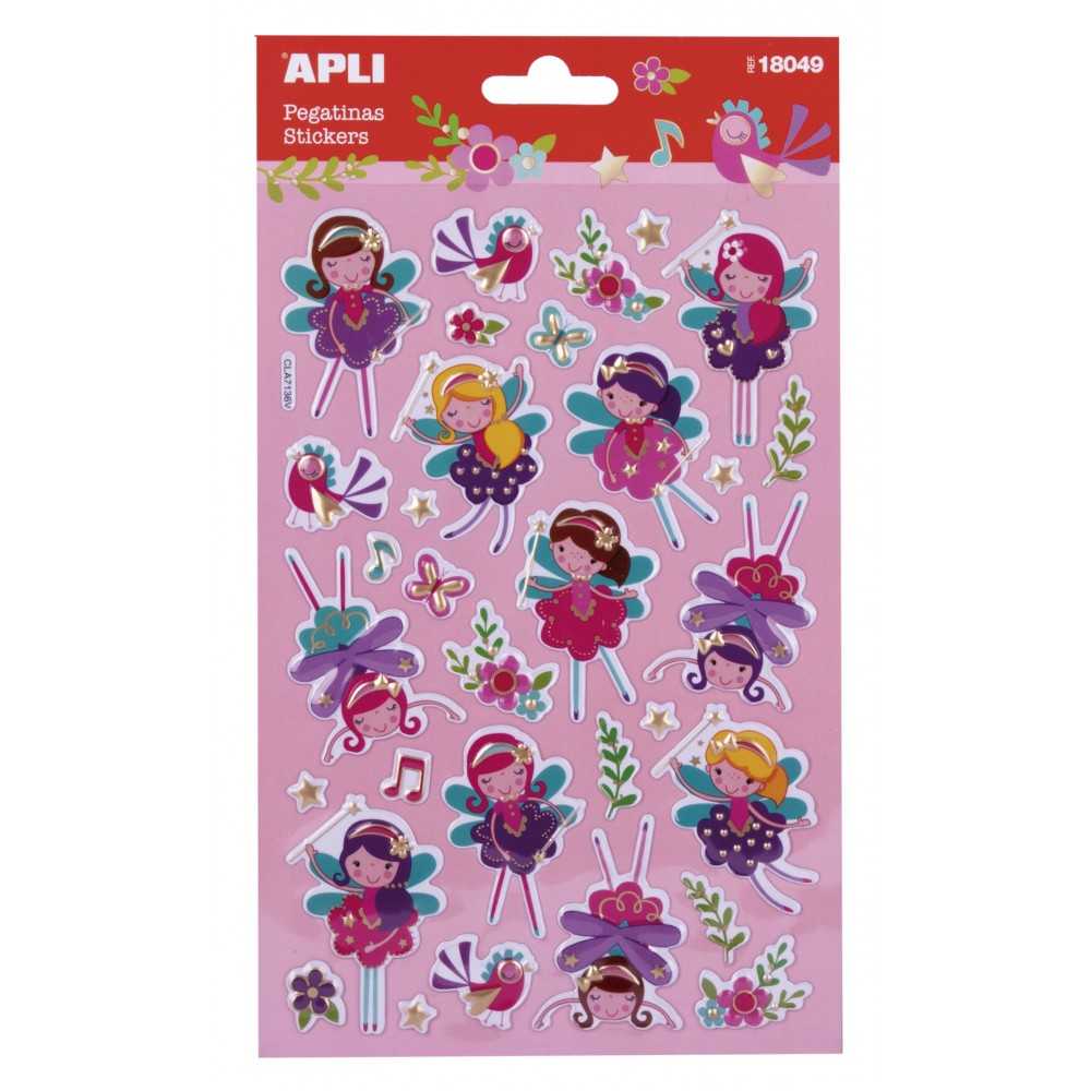 Apli 18049 Pegatinas Efecto Metalizado Hadas 1H