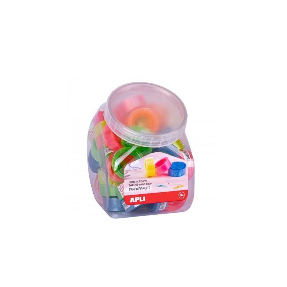 Expositor de Cintas Adhesivas de Colores 19mm x 33m Apli 18146