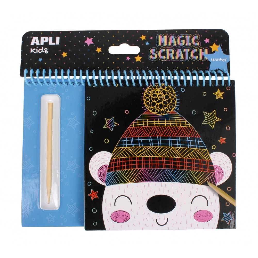 Libro Colorear Magic Scratch Invierno