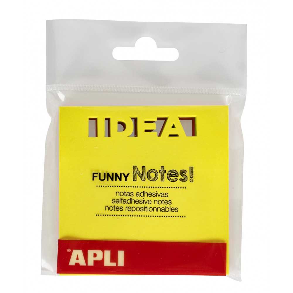 Funny Notes Idea con Troquelado 75x75 mm 75 Hojas Apli 18337