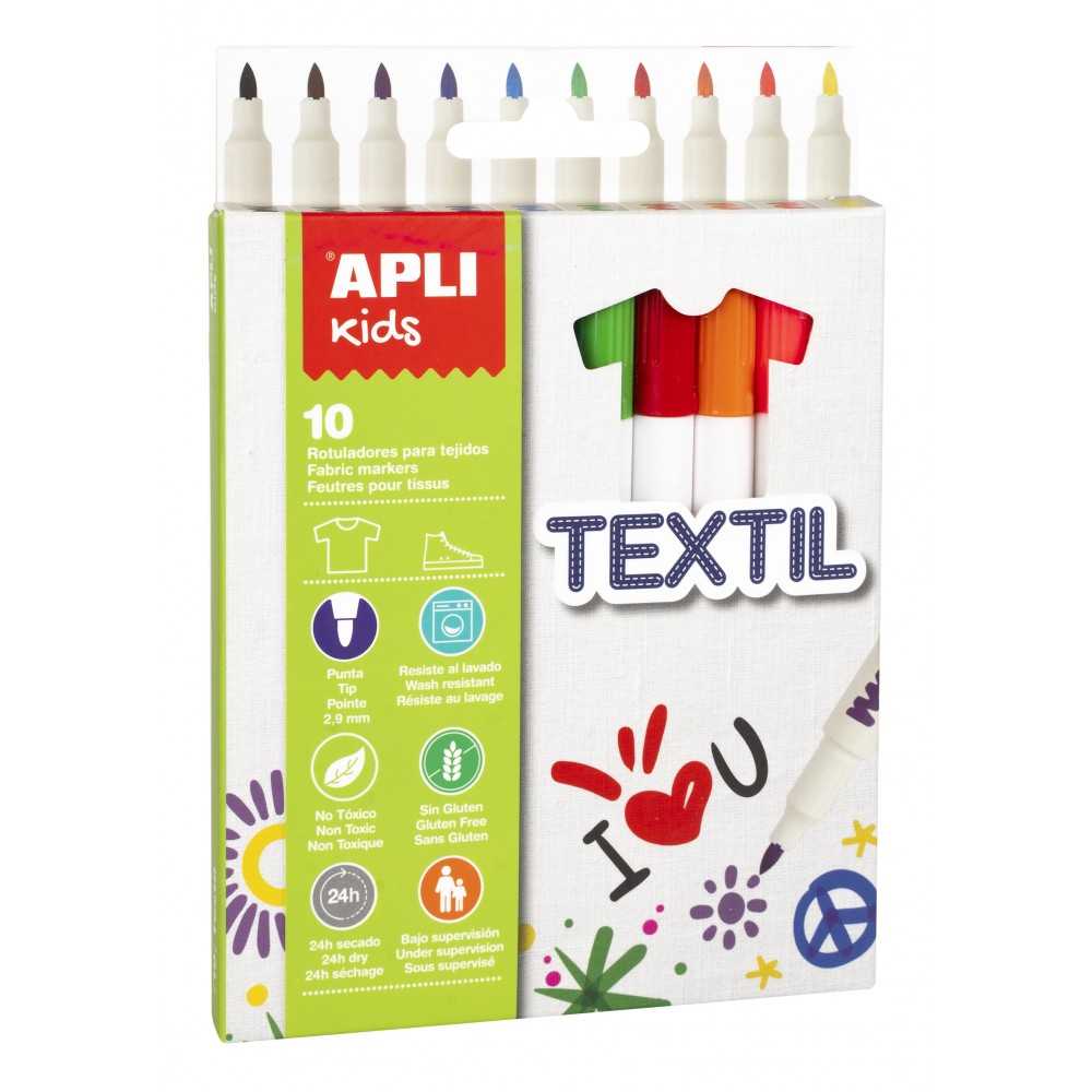 Caja Rotuladores Para Textil Colores Surtidos Apli 18220