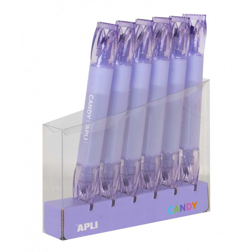 Subrayador Morado Doble Punta Apli Candy 18276