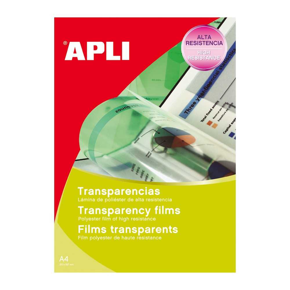 Transparencias para Impresoras Láser 100 Hojas Apli 01062