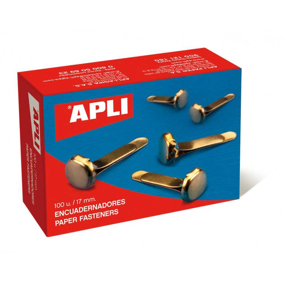 Encuadernadores Metálicos Sin Arandela 17 mm Apli 12284