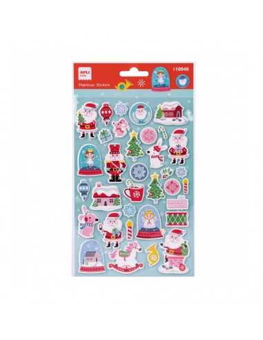 Apli 18549 Pegatinas Goma Eva Navidad Bolas de Nieve 1H