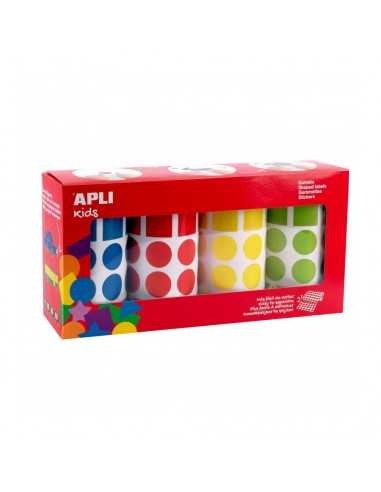 Apli 18804 Pack 4 Rollos Gomets Geométricos 20 mm