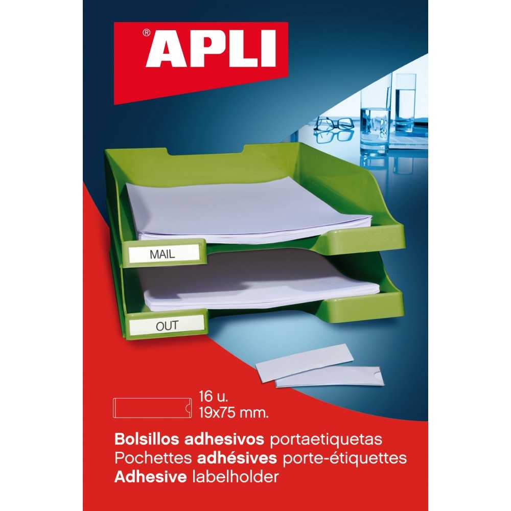 Bolsillos Autoadhesivos Porta Etiquetas 45x75 mm Apli 02613