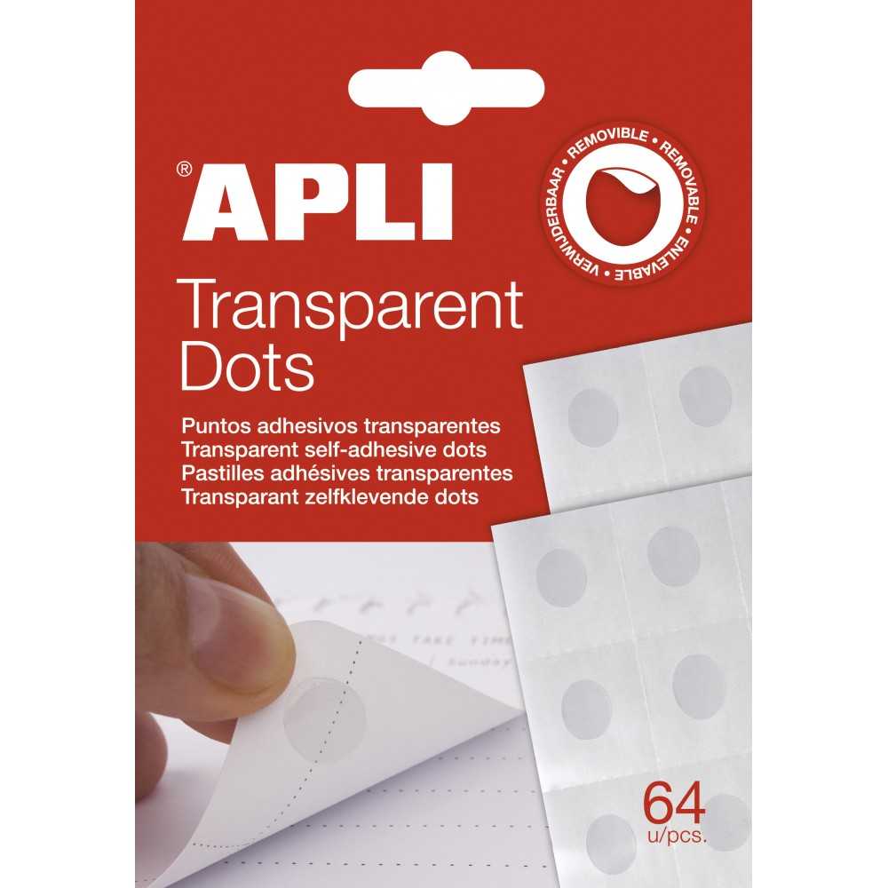 Puntos Adhesivos Removibles Transparentes Apli 12871