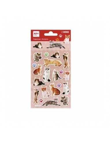 Apli 18562 Bolsa Pegatinas Temática Gatos 1H
