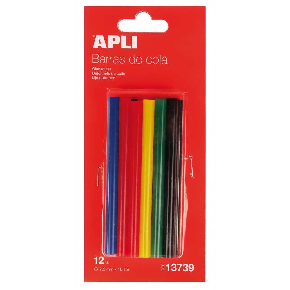Barras Termofusibles Colores Surtidos 12 Uds Apli 13739