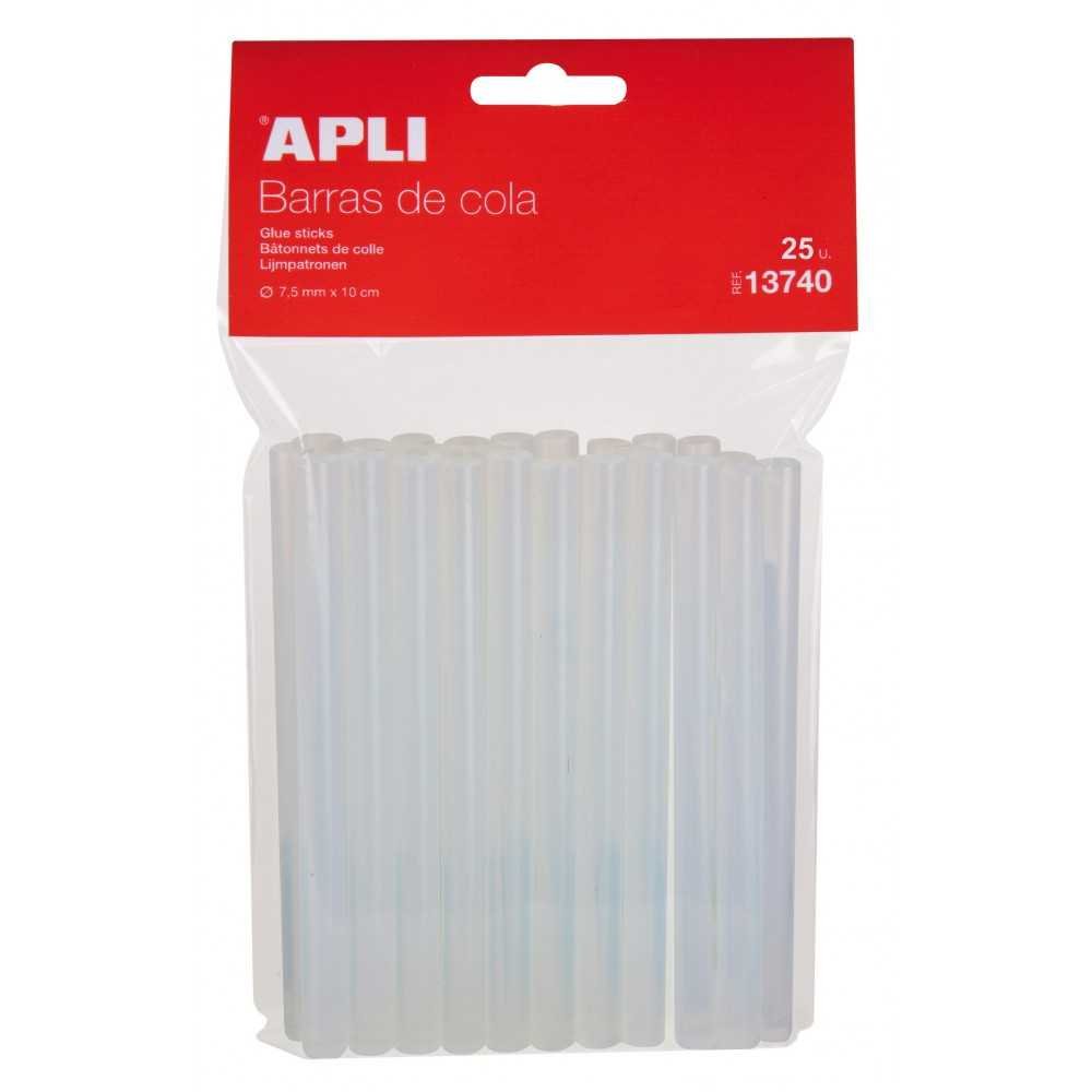 Barras de Cola Termofusible 7,5 mm x 10 cm 25 Uds Apli 13740